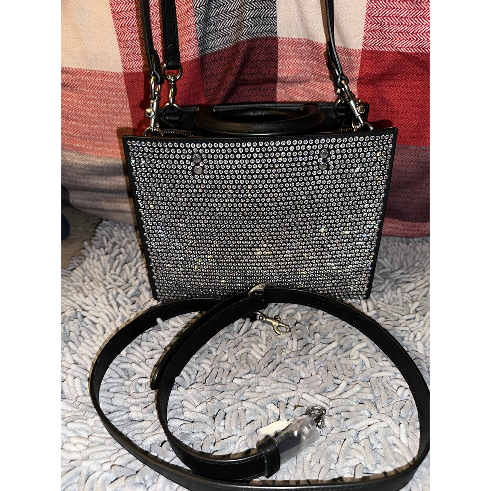 Coach Rogue Bag 25 With Crystal Silver/Black  CW593 - Picture 4 of 8